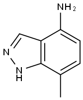 7-甲基-1H-吲唑-4-胺 结构式