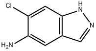 6-クロロ-1H-インダゾール-5-アミン 化学構造式