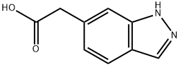 2-(1H-Indazol-6-yl)ethanoic acid, 6-(Carboxymethyl)-1H-indazole Structure