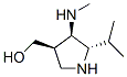 3-Pyrrolidinemethanol,4-(methylamino)-5-(1-methylethyl)-,(3R,4R,5S)-(9CI) Structure