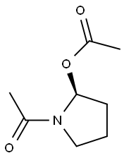 2-Pyrrolidinol, 1-acetyl-, acetate (ester), (2S)- (9CI) 化学構造式