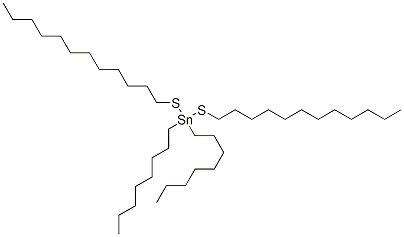 bis(dodecylthio)dioctylstannane Struktur