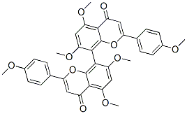 5,5',7,7'-Tetramethoxy-2,2'-bis(4-methoxyphenyl)[8,8'-bi(4H-1-benzopyran)]-4,4'-dione Struktur