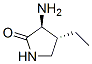 2-Pyrrolidinone,3-amino-4-ethyl-,(3S,4R)-(9CI) 化学構造式