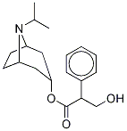 rac-(R*)-α-(ヒドロキシメチル)ベンゼン酢酸(1β,5β)-8-(1-メチルエチル)-8-アザビシクロ[3.2.1]オクタン-3α-イル 化学構造式