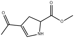 1H-Pyrrole-2-carboxylic acid, 4-acetyl-2,3-dihydro-, methyl ester (9CI),222420-86-2,结构式