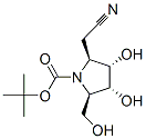 1-Pyrrolidinecarboxylic acid, 2-(cyanomethyl)-3,4-dihydroxy-5-(hydroxymethyl)-, 1,1-dimethylethyl ester, (2S,3S,4R,5R)-,222631-23-4,结构式