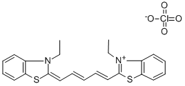 3,3'-二乙基硫代羰花青高氯酸盐,22268-65-1,结构式