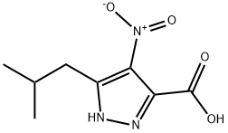 5-isobutyl-4-nitro-1H-pyrazole-3-carboxylic acid 结构式