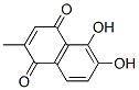 1,4-Naphthalenedione, 5,6-dihydroxy-2-methyl- (9CI) 化学構造式