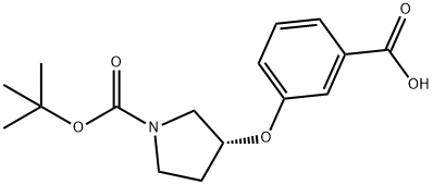 (R)-1-BOC-3-(3-羧基-苯氧基)吡咯烷,222987-19-1,结构式