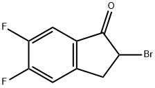 2-BROMO-5,6-DIFLUORO-2,3-DIHYDRO-1H-INDEN-1-ONE Struktur