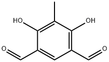 4,6-Dihydroxy-5-methyl-1,3-diformyl benzene 化学構造式