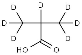 2-メチルプロピオン酸-D7 化学構造式