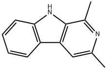 1,3-ジメチル-9H-ピリド[3,4-b]インドール 化学構造式