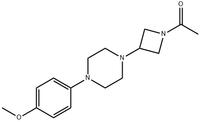 N-乙酰-3-(对甲氧基苯基哌嗪)氮杂环丁烷,223381-95-1,结构式
