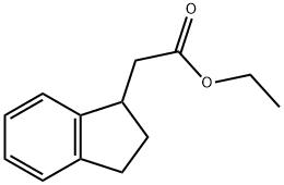 1H-INDENE-1-ACETIC ACID, 2,3-DIHYDRO-, ETHYL ESTER Struktur