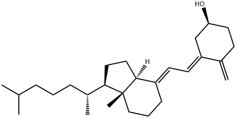 5,6-TRANS-ビタミンD3, 〜90% 化学構造式