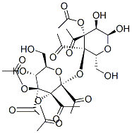 4-O-(2-O,3-O,4-O,6-O-テトラアセチル-α-D-グルコピラノシル)-1-O,2-O,3-O,6-O-テトラアセチル-β-D-グルコピラノース 化学構造式
