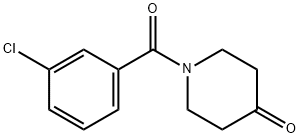 1-(3-chlorobenzoyl)piperidin-4-one Structure