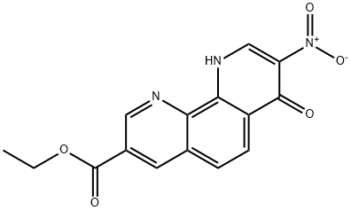 ethyl 8-nitro-7-oxo-7,10-dihydro-1,10-phenanthroline-3-carboxylate 化学構造式