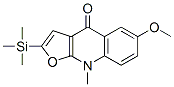 Furo[2,3-b]quinolin-4(9H)-one,  6-methoxy-9-methyl-2-(trimethylsilyl)- 化学構造式