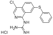 1-(4-CHLORO-7-(PHENYLTHIO)ISOQUINOLIN-1-YL)GUANIDINE HYDROCHLORIDE Structure