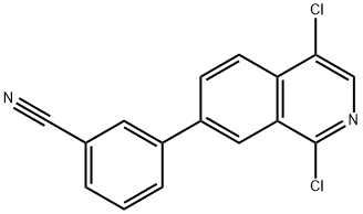 3-(1,4-DICHLORO-1,2-DIHYDROISOQUINOLIN-7-YL)BENZONITRILE Structure
