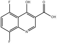 5,8-ジフルオロ-4-ヒドロキシキノリン-3-カルボン酸 化学構造式
