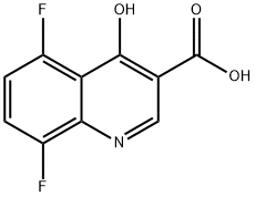 5,8-Difluoro-4-hydroxyquinoline-3-carboxylic acid 结构式