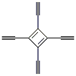 1,3-Cyclobutadiene, 1,2,3,4-tetraethynyl- (9CI) Struktur
