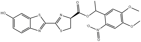 D-LUCIFERIN 1-(4,5-DIMETHOXY-2-NITROPHENYL)ETHYL ESTER Struktur