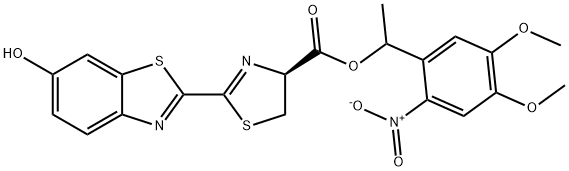 D-荧光素(DMNPE笼闭),酶底物 结构式