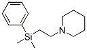 1-[2-(ジメチルフェニルシリル)エチル]ピペリジン 化学構造式
