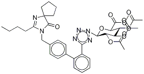 Irbesartan N-β-D-2,3,4-Tri-O-acetyl-glucuronide Methyl Ester Struktur