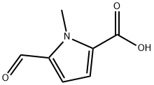 1H-Pyrrole-2-carboxylic acid, 5-formyl-1-methyl- (9CI) 化学構造式
