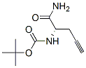 Carbamic acid, [(1S)-1-(aminocarbonyl)-3-butynyl]-, 1,1-dimethylethyl ester 化学構造式