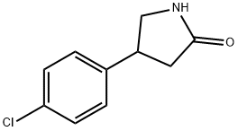 4-(4-クロロフェニル)-2-ピロリジノン 化学構造式