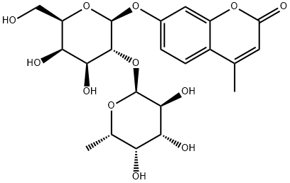 7-[[2-O-(6-脱氧-ALPHA-L-吡喃半乳糖基)-BETA-D-吡喃半乳糖基]氧基]-4-甲基-2H-1-苯并吡喃-2-酮, 225217-42-5, 结构式