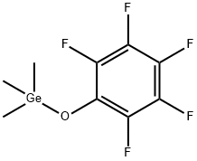 Trimethyl(pentafluorophenyloxy)germane Structure