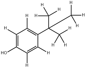 4-叔丁基苯酚-D13氘代 结构式