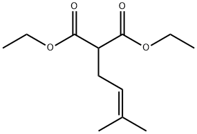 2-(3-メチル-2-ブテニル)マロン酸ジエチル 化学構造式