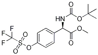 Methyl (2S)-2-{[(tert-butoxy)carbonyl]amino}-2-{4-[(trifluoromethane)sulfonyloxy]phenyl}acetate Struktur