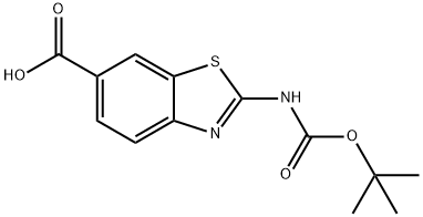 2-N-BOC-アミノ-ベンゾチアゾール-6-カルボン酸 化学構造式