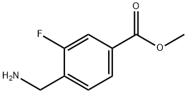 4-AMinoMethyl-3-fluoro-benzoic acid Methyl ester 化学構造式