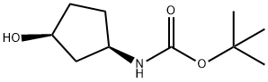 Carbamic acid, [(1R,3S)-3-hydroxycyclopentyl]-, 1,1-dimethylethyl ester (9CI) 化学構造式