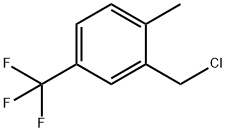 2-メチル-5-(トリフルオロメチル)ベンジルクロリド 化学構造式