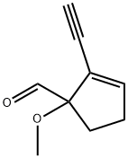 2-Cyclopentene-1-carboxaldehyde, 2-ethynyl-1-methoxy- (9CI) Structure
