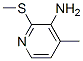 3-Pyridinamine,  4-methyl-2-(methylthio)- 化学構造式