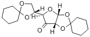 1,2:5,6-DI-O-CYCLOHEXYLIDENE-ALPHA-D-RIBO-HEXOFURANOSE-3-ULOSE Struktur